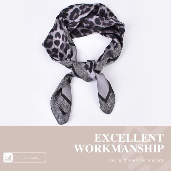 27.5 Inches Satin Head Scarf -Hair Scarf Silk Head Scarf Silk Bandana Silk Hair - Picture 7 of 7